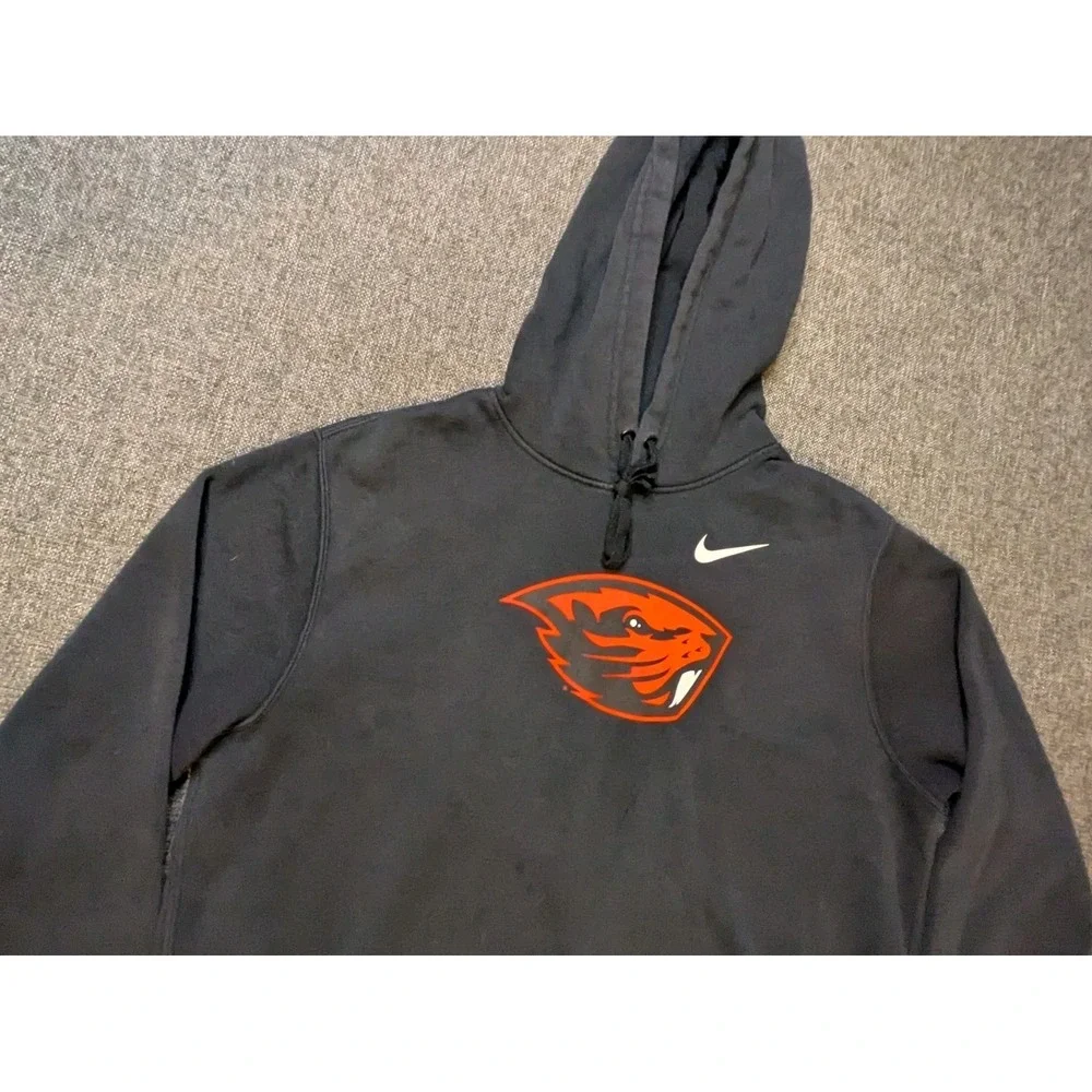 Nike Oregon State University Beavers Men's Hoodie Black Size Large Pullover Read
